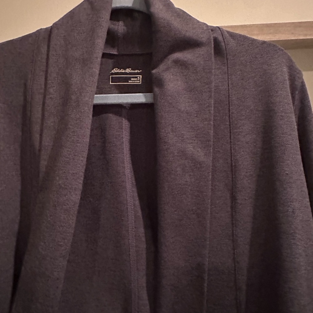 Eddie Bauer Rich Black Open Cardigan